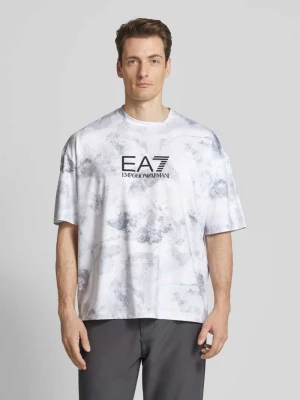 T-shirt z nadrukiem z logo model ‘VENTUS’ EA7 Emporio Armani