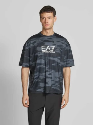 T-shirt z nadrukiem z logo model ‘VENTUS’ EA7 Emporio Armani