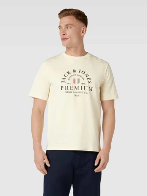 T-shirt z nadrukiem z logo model ‘WILL’ Jack & Jones Premium