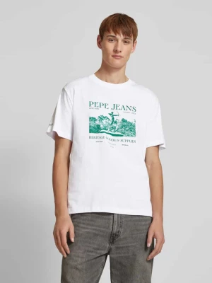 T-shirt z nadrukiem z logo Pepe Jeans