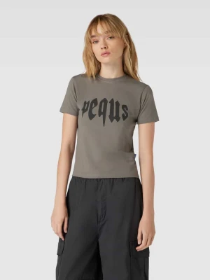T-shirt z nadrukiem z logo PEQUS