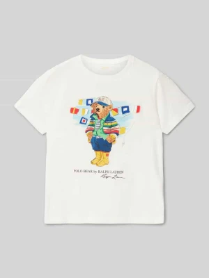 T-shirt z nadrukiem z logo Polo Ralph Lauren Kids