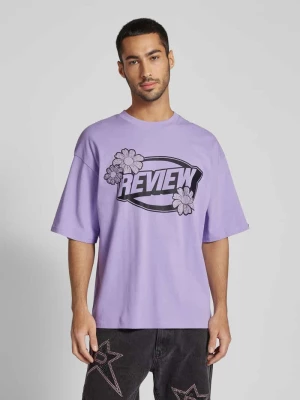 T-shirt z nadrukiem z logo REVIEW