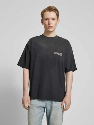 T-shirt z nadrukiem z logo REVIEW