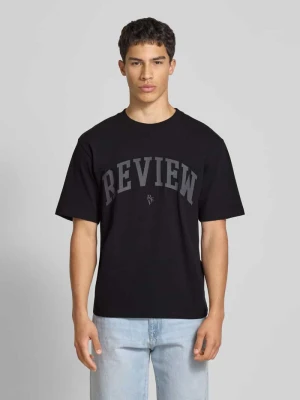 T-shirt z nadrukiem z logo REVIEW