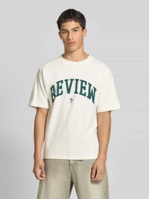 T-shirt z nadrukiem z logo REVIEW
