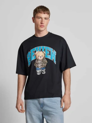 T-shirt z nadrukiem z logo REVIEW