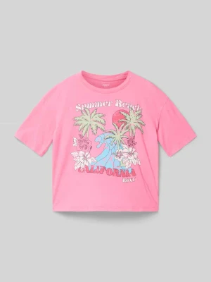 T-shirt z nadrukiem z logo Roxy