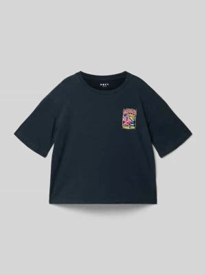 T-shirt z nadrukiem z logo Roxy Czarny