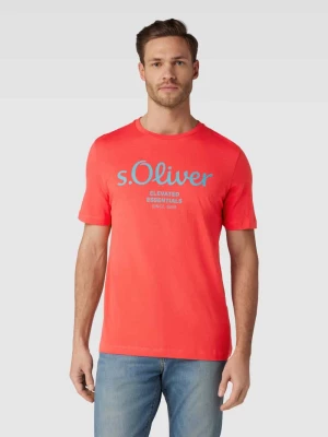 T-shirt z nadrukiem z logo s.Oliver RED LABEL