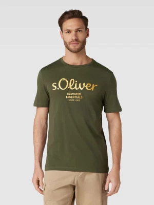 T-shirt z nadrukiem z logo s.Oliver RED LABEL