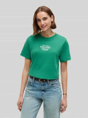 T-shirt z nadrukiem z logo Tommy Hilfiger Ciemnozielony