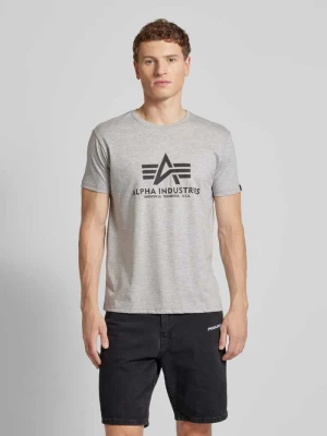 T-shirt z nadrukiem z logo w zestawie 2 szt. alpha industries