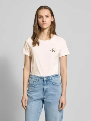 T-shirt z nadrukiem z logo w zestawie 2 szt. Calvin Klein Jeans