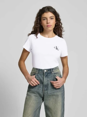 T-shirt z nadrukiem z logo w zestawie 2 szt. Calvin Klein Jeans