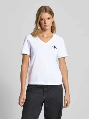 T-shirt z nadrukiem z logo w zestawie 2 szt. Calvin Klein Jeans