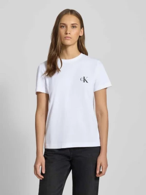 T-shirt z nadrukiem z logo w zestawie 2 szt. Calvin Klein Jeans
