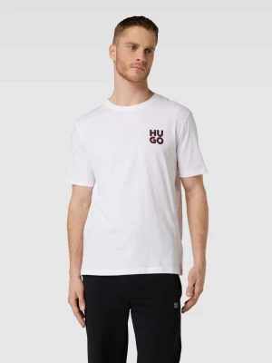 T-shirt z nadrukiem z logo w zestawie 2 szt. model ‘Dimento’ HUGO
