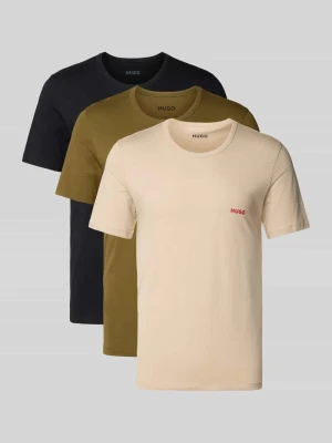 T-shirt z nadrukiem z logo w zestawie 3 szt. HUGO