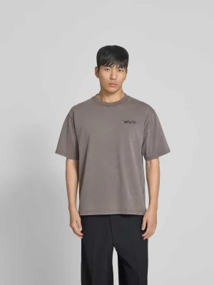 T-shirt z nadrukiem z logo Won Hundred Ciemnoszary