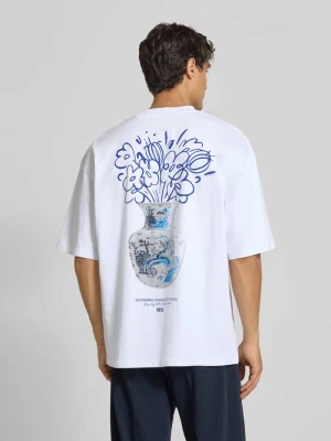 T-shirt z nadrukiem z logo WOODBIRD