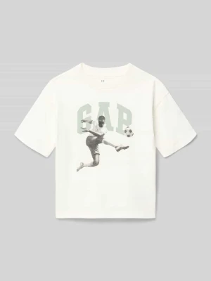 t-shirt z nadrukiem z motywem i logo GAP