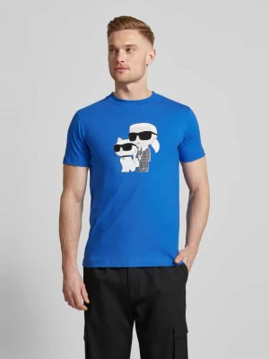 Zdjęcie produktu T-shirt z nadrukiem z motywem i logo Karl Lagerfeld