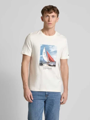 T-shirt z nadrukiem z motywem i logo Tommy Hilfiger