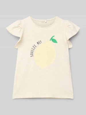 T-shirt z nadrukiem z motywem i napisem model ‘FOLLYGLITTER’ name it