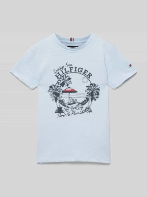 T-shirt z nadrukiem z motywem i napisem model ‘GREETINGS FROM’ Tommy Hilfiger Teens