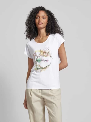 T-shirt z nadrukiem z motywem i napisem montego