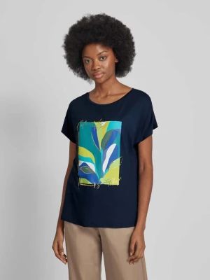 T-shirt z nadrukiem z motywem i okrągłym dekoltem Christian Berg Woman