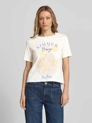 t-shirt z nadrukiem z motywem i okrągłym dekoltem Christian Berg Woman Selection