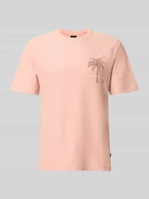 t-shirt z nadrukiem z motywem i okrągłym dekoltem Jack&Jones Brudnoróżowy