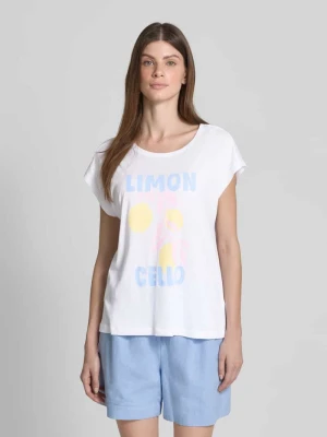 T-shirt z nadrukiem z motywem i okrągłym dekoltem Smith and Soul