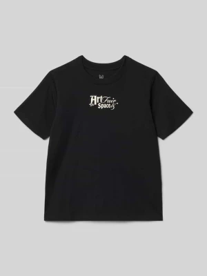 t-shirt z nadrukiem z motywem Jack&Jones Czarny