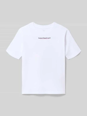 t-shirt z nadrukiem z motywem model 'CITY' Jack&Jones Biały