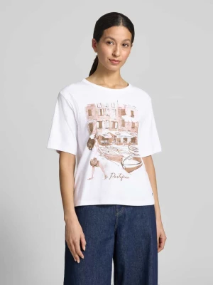 t-shirt z nadrukiem z motywem model 'City' monari