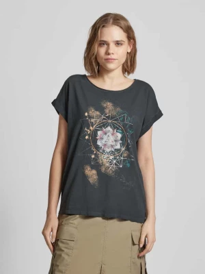 T-shirt z nadrukiem z motywem model ‘Mandala’ QS