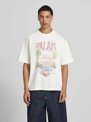 t-shirt z nadrukiem z motywem model 'MENTON' Jack&Jones Écru