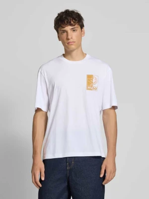 T-shirt z nadrukiem z motywem model ‘Nedix’ Hugo Blue