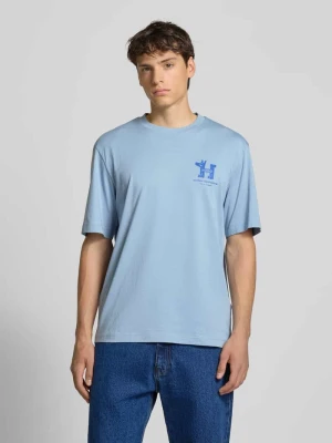 T-shirt z nadrukiem z motywem model ‘Nedix’ Hugo Blue