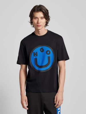 T-shirt z nadrukiem z motywem model ‘Nimper’ Hugo Blue