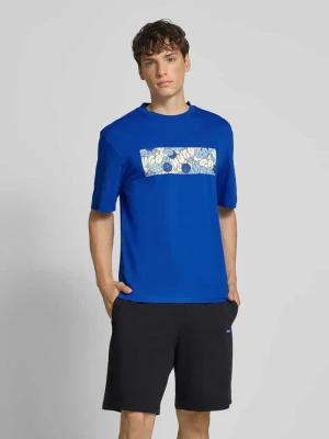 T-shirt z nadrukiem z motywem model ‘Nurix’ Hugo Blue