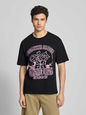 t-shirt z nadrukiem z motywem model 'POSITIVE CHAOS' Edwin