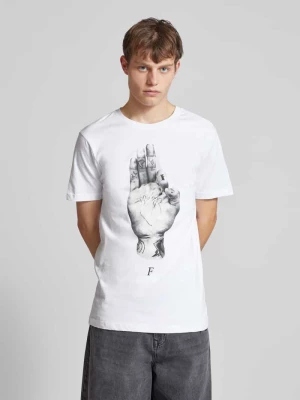 T-shirt z nadrukiem z motywem model ‘SIGN LIGHTS’ mister tee