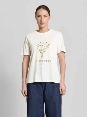 t-shirt z nadrukiem z motywem model 'SYBIL' Vila