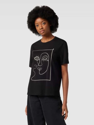 T-shirt z nadrukiem z motywem model ‘VISYBIL’ Vila