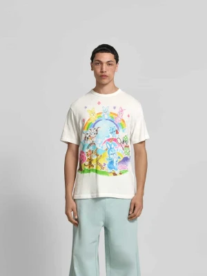 T-shirt z nadrukiem z motywem na całej powierzchni Kenzo Złamany biały