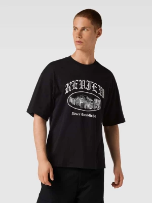 T-shirt z nadrukiem z motywem z logo REVIEW